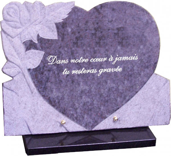 Plaque Coeur 15. Dans notre coeur a jamais