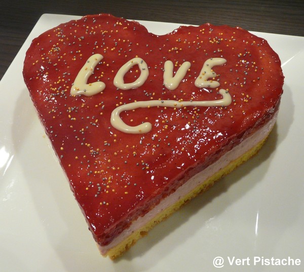 coeur Love pour un dessert pour la St Valentin