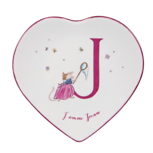 Assiette coeur en porcelaine fine de Limoges