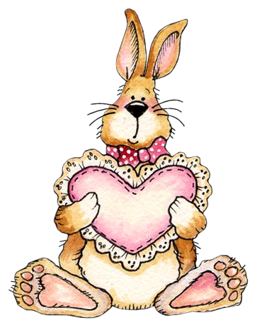 lapin et son coeur de dentelle