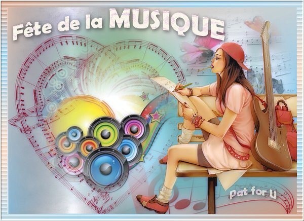 FÊTE de la MUSIQUE. belle image avec coeur