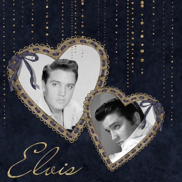 CHANTEUR. ELVIS dans coeurs