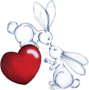 lapin et coeur