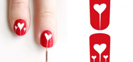 Nail art Saint Valentin