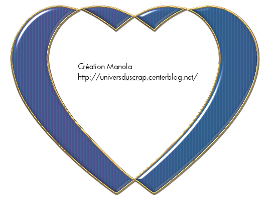 cadre bleu en forme de coeur