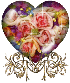Joli globe en forme de coeur rempli de roses