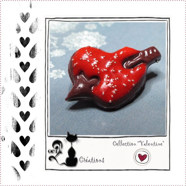 Coeur et flèche "St Valentin" pour Scrapbooking