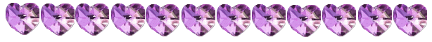 Ligne de coeur violet