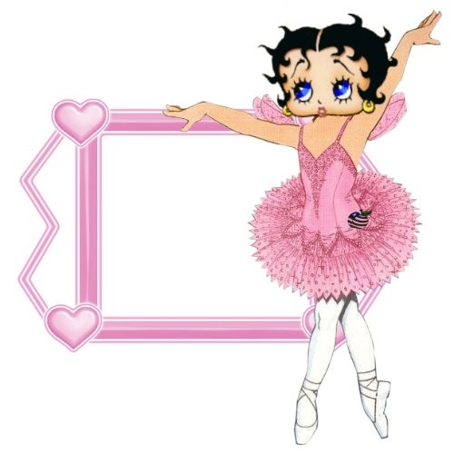 Cadre coeur avec une jolie betty boop danseuse