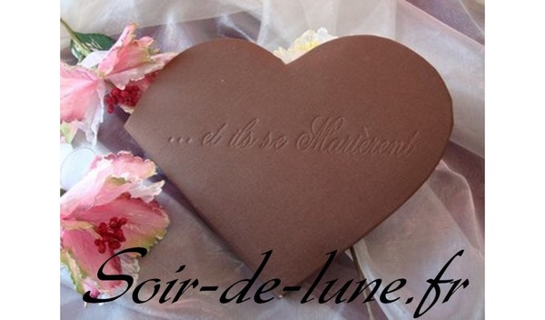 MARIAGE : Livre d'or coeur chocolat