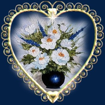  image d'un coeur avec un bouquet de fleurs