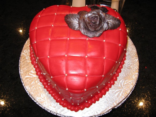  Gâteau Coeur St-Valentin / Valentine heart cake