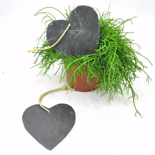 OBJET. coeur decoratif en ardoise