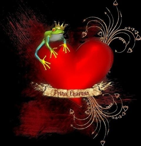 Joli coeur et grenouille