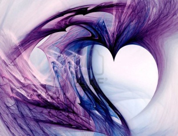image de beau coeur violet