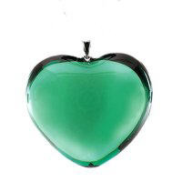 Coeur vert en pendentif