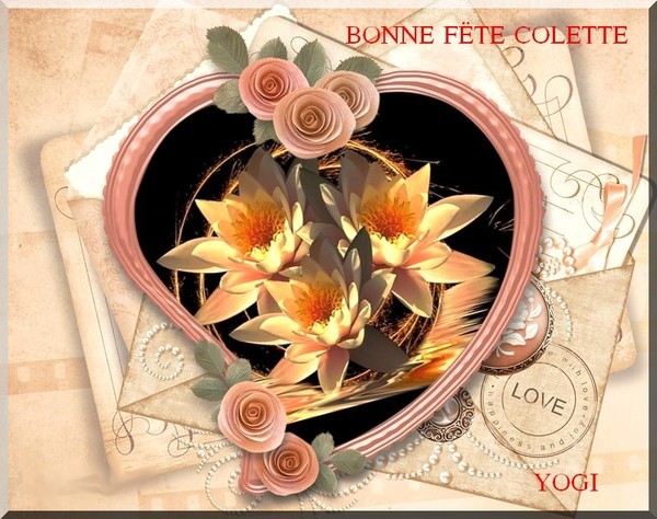 BONNE FÊTE a COLETTE le 6 MARS