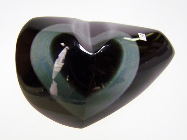 Coeur minéral : Obsidienne Oeil Celeste 