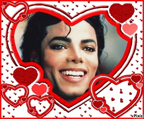 Michael Jackson dans un cadre de coeur