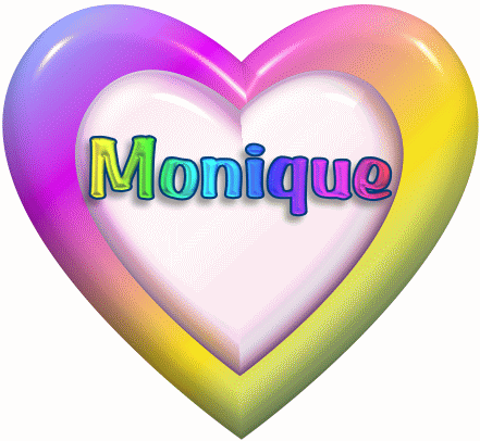 Prenom MONIQUE (7) dans un joli coeur