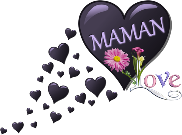 LOVE et COEUR pour MAMAN