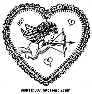 Cupidon dans coeur