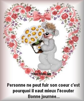 Ours Coeur et message créer par FRIZOU