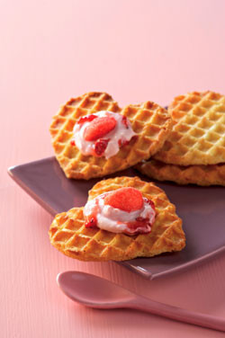 Cœur de gaufres aux 2 fraises