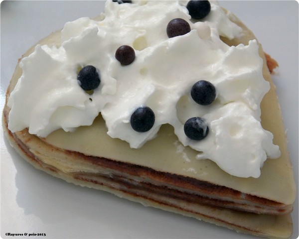 mille feuilles de crepes chantilly et nutellas