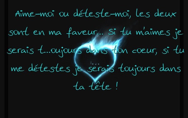 message et coeur