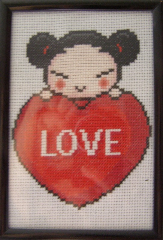 BRODERIE. Pucca et Gros Coeur