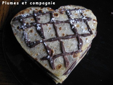 Crêpes Coeur au chocolat