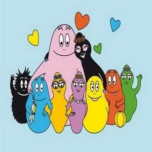 Pochette de musique avec un coeur.Barbapapa