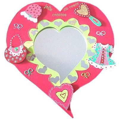 joli miroir Coeur pour une chambre de petite fille