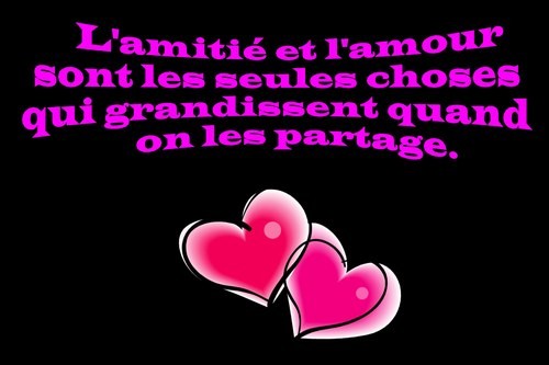 coeur et message d'Amour