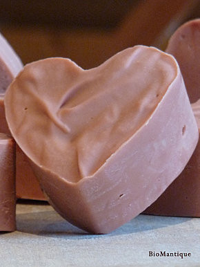 Coeur de savon parfumé au chocolat