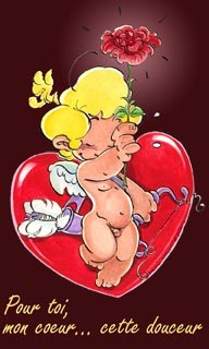 Image de Cupidon avec message