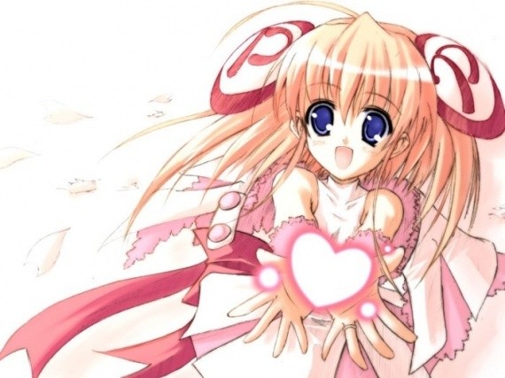 belle manga toute rose avec coeur