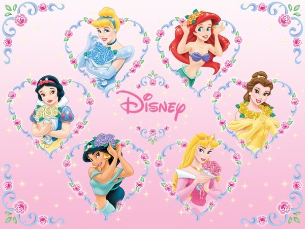 Belles Princesses Disney dans leur joli coeur