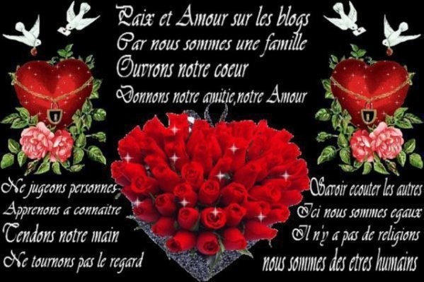 Message: paix et Amour joliment dit par joceline