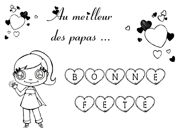 COLORIAGE : Bonne fête Papa (1)