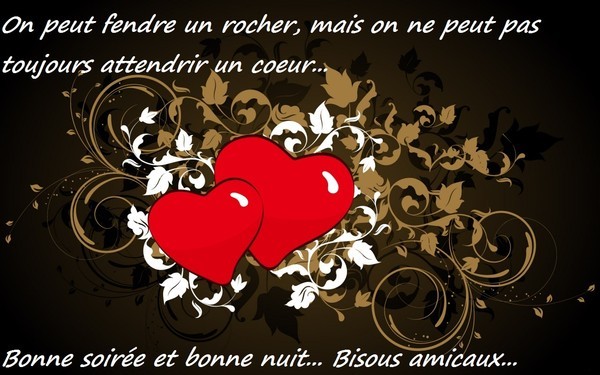 image avec coeur et message