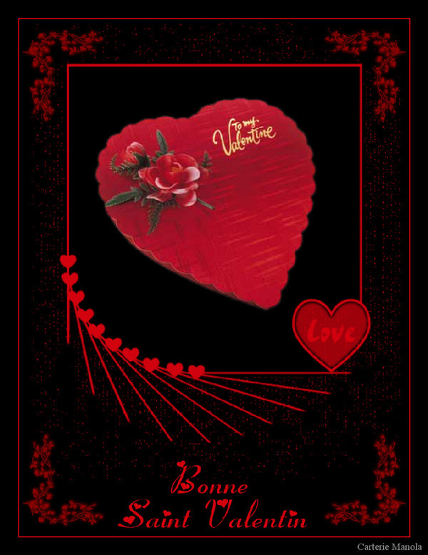 pour les Amoureux cette superbe carte de ST.Valentin