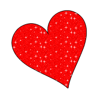 Coeur rouge animé . Je t'aime